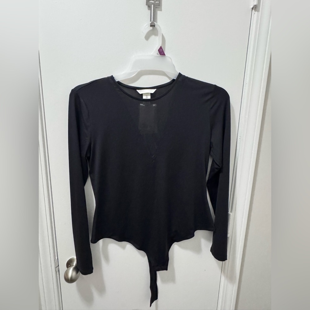 H&M Black Long Sleeve Bodysuit